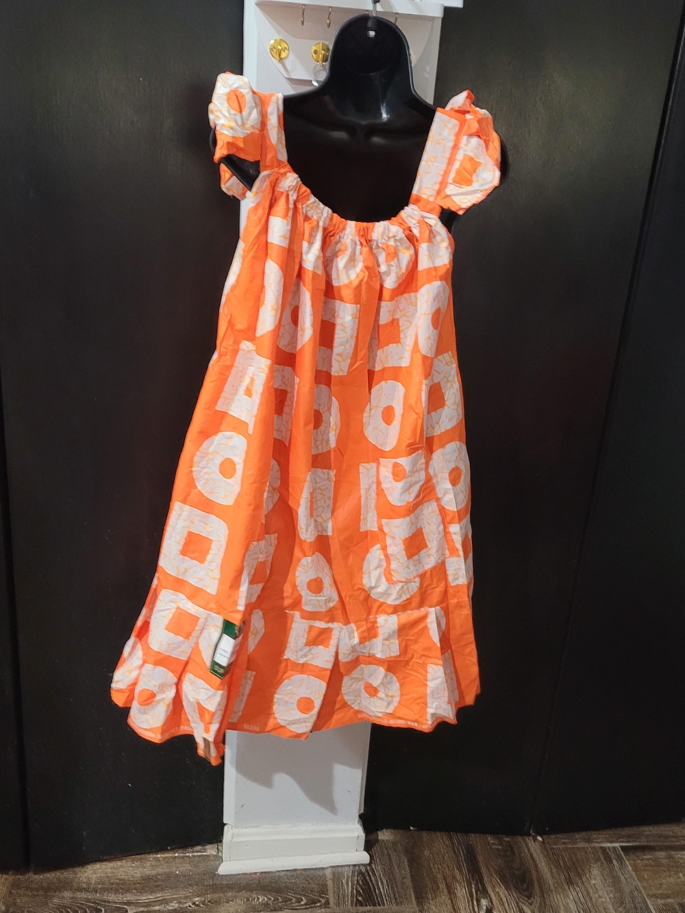 Orange and White Patterned Sundress - Picture 2 of 2